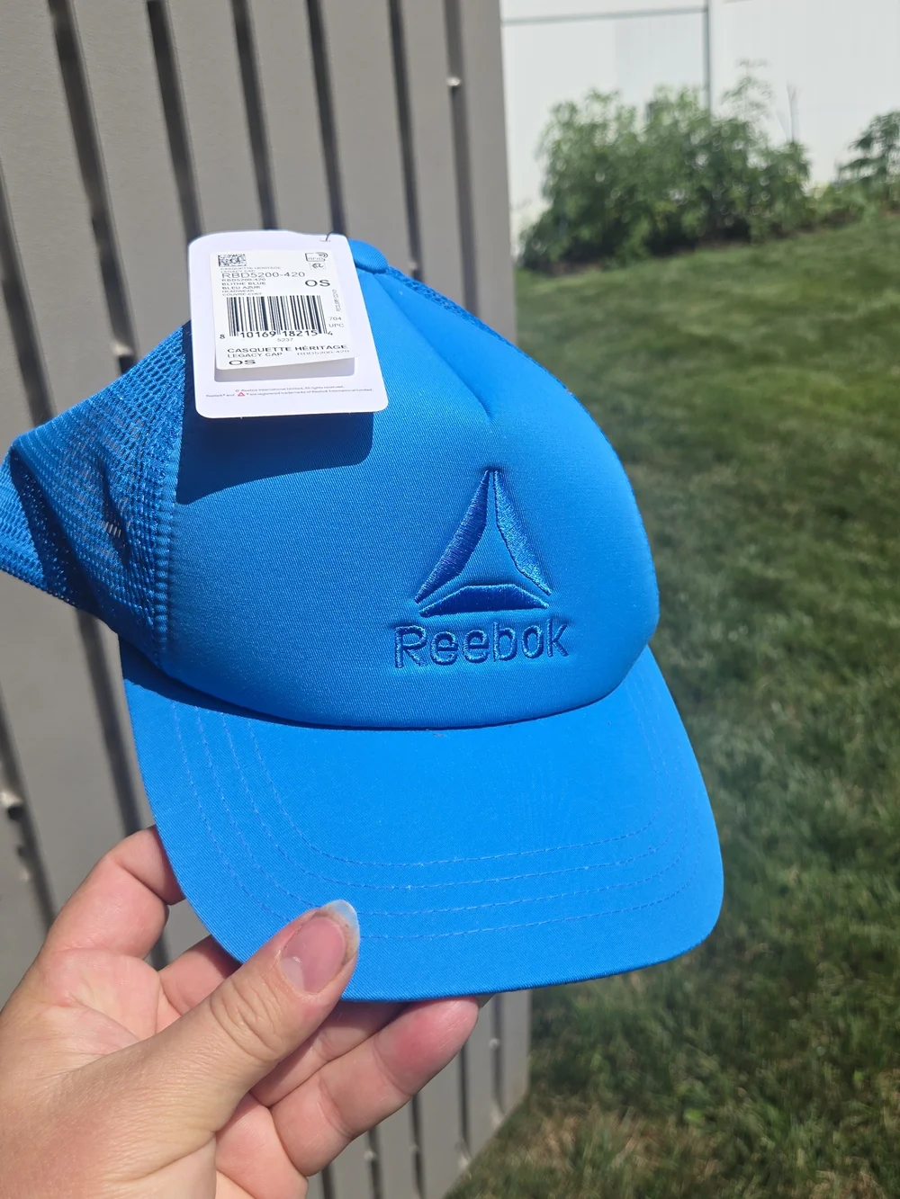 Reebok Bright Blue Logo Trucker Hat